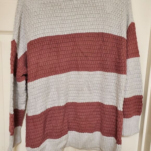 Old navy sweater womens size xlp  pink gray crerwneck sweater - Picture 5 of 8